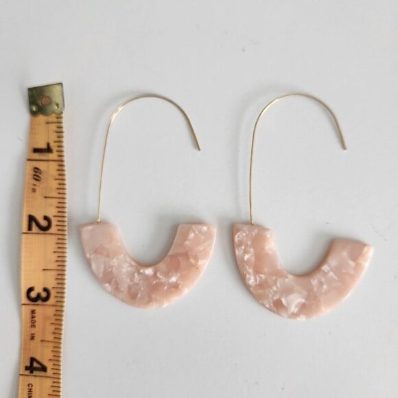 Bundle and Save- 2 for $30 Pink and Gold Statement Earrings. Minimalist Jewelry - Picture 4 of 6